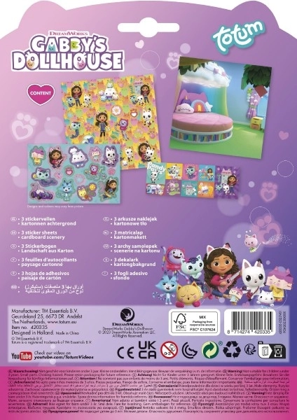 Dárkový box Gabby's Dollhouse se samolepkami