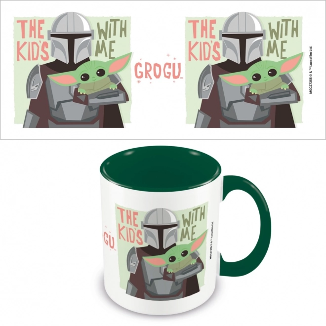 Keramický hrnek Mandalorian The Kids With Me 315 ml