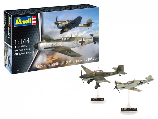 Modely letadel Me Bf 109E a Junkers Ju87B 1/144