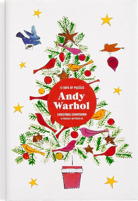 Vánoční puzzle adventní kalendář 12 dní podle Andyho Warhola