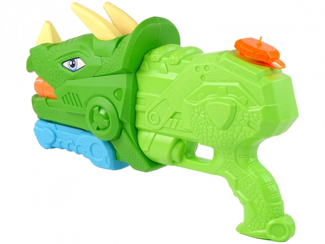 Vodní pistole Dinosaurus Triceratops 1330ml Zelený dosah 8m