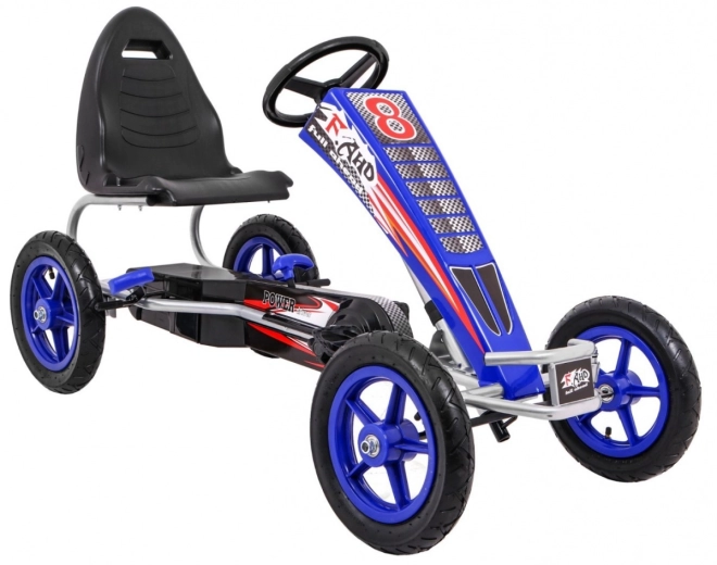 Motokára Full Ahead AIR s pedály pro děti 3+ Modrá + Nastavení sedadla + Nafukovací kola + Ruční brzda