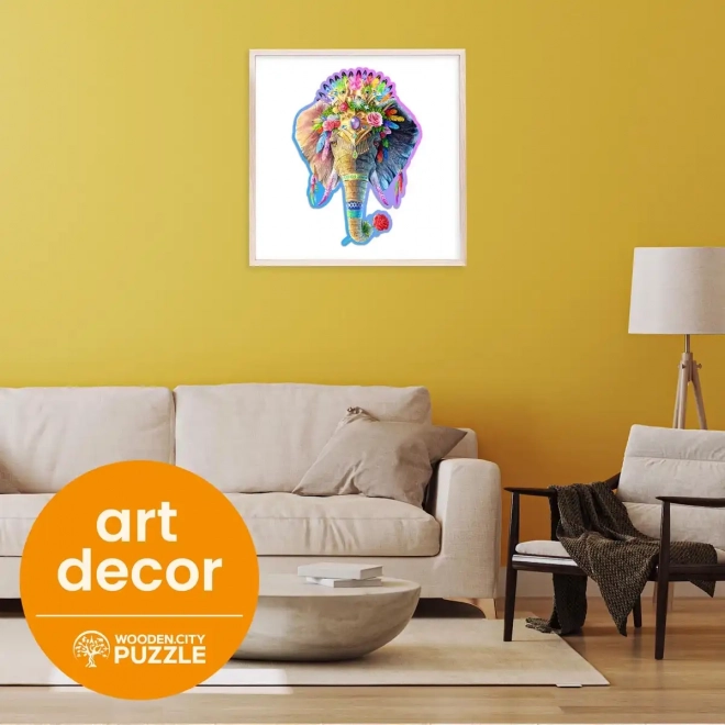 Dřevěné puzzle Elegantní slon od WOODEN CITY, 250 dílků