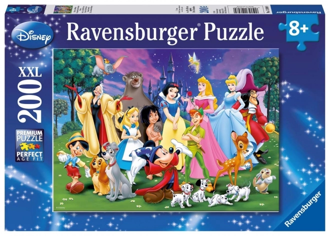 Puzzle 200 prvků Disney, Oblíbené pohádkové postavy