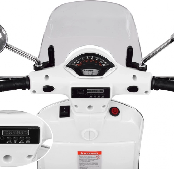 Elektrický skútr Vespa GTS Super pro děti – Bílá