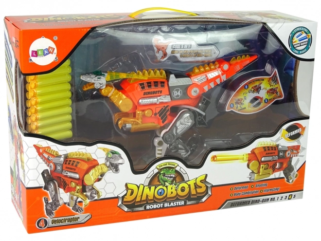Dinobots 2v1 Velociraptor Pistol na Šipky s Terčem