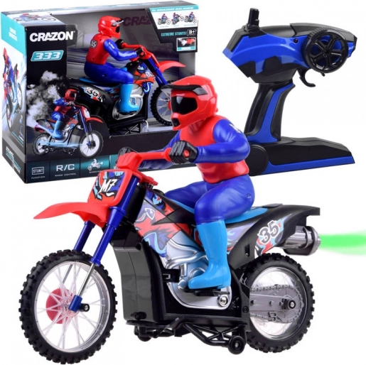 RC terénní motorka CROSS se světlem a kouřovým efektem