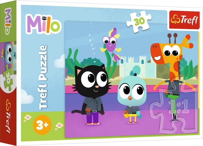 Puzzle 30 dílků Kočka Milo