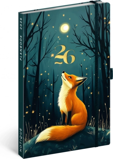 Diář a notes PLANBOOK Liška 2026
