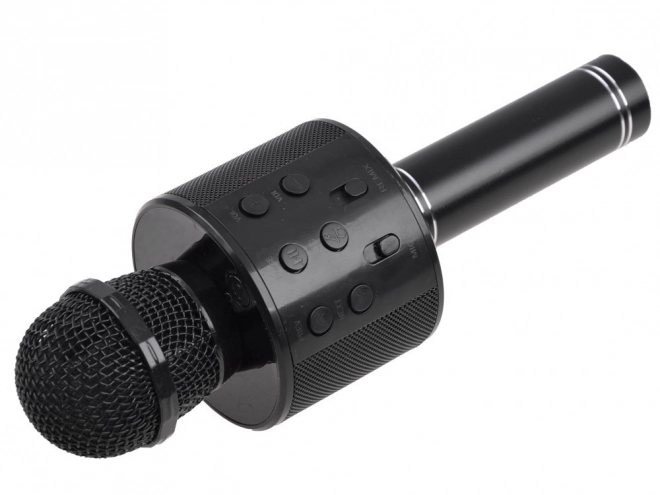 Bezdrátový karaoke mikrofon s reproduktorem – Černá