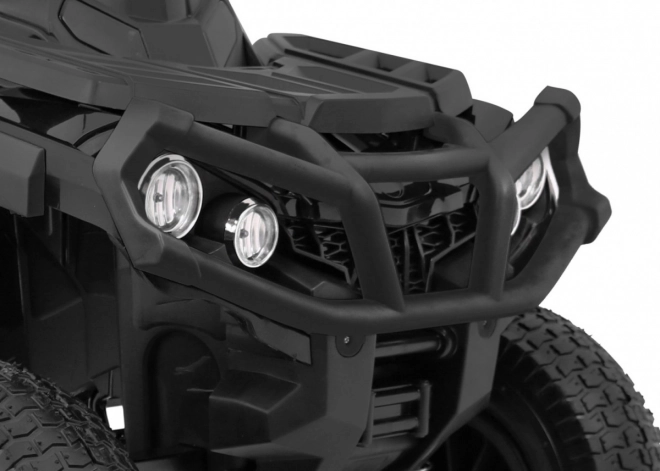Dětská čtyřkolka ATV Air battery quad Black + nafukovací kola + rádio MP3 + pomalý start