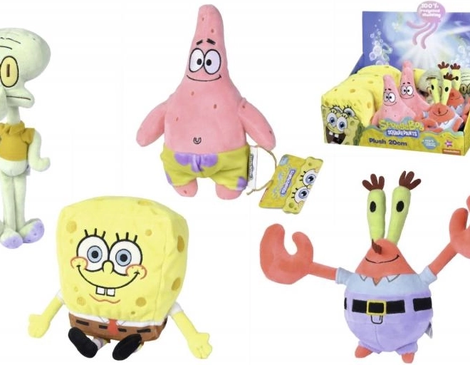 Spongebob – plyšová postavička 20 cm (4 druhy)