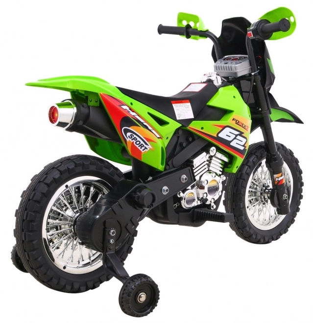 Dětské kolo Cross Battery vehicle Green + Assist wheels + LED sounds