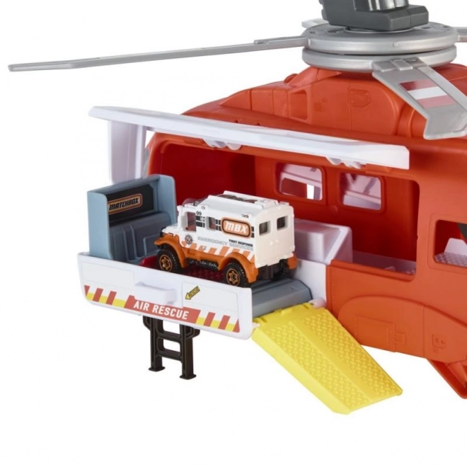 Záchranářský vrtulník z krabičky Matchbox