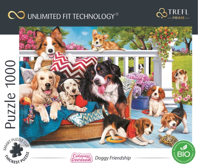 Puzzle Cuteness Overload: Psí přátelství 1000 dílků