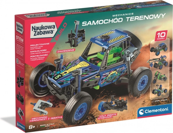 Laboratorium mechaniky: terénní vůz CLEMENTONI – stavebnice 10 v 1