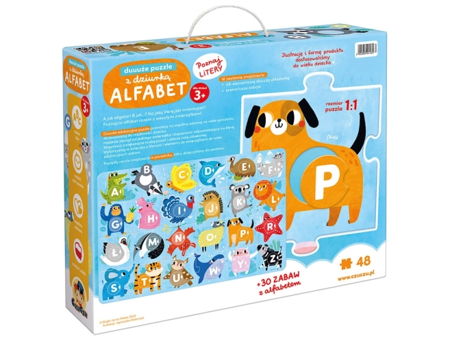 CzuCzu velké puzzle s dírkou Abeceda
