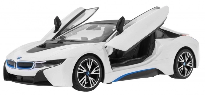BMW i8 white RASTAR 1:14 model auta na dálkové ovládání + 2,4 GHz dálkové ovládání
