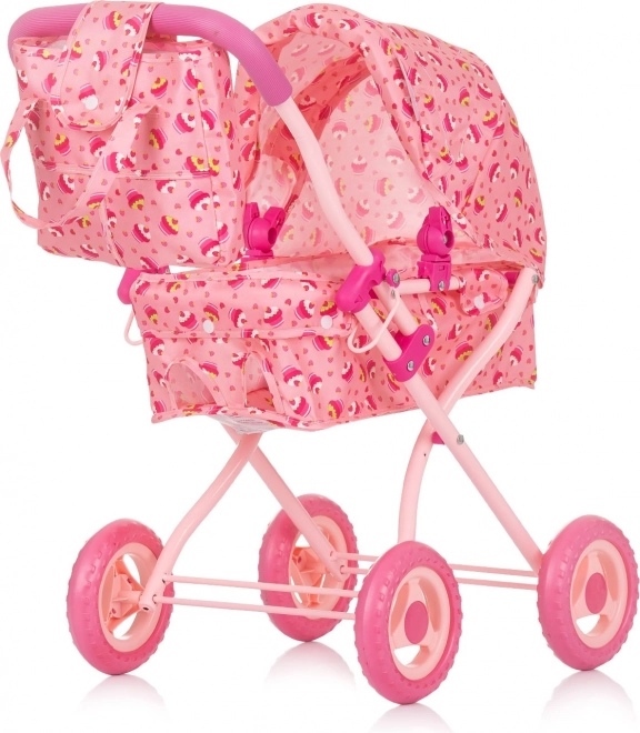 CHIPOLINO Hluboký kočárek pro panenky Emily Cupcakes
