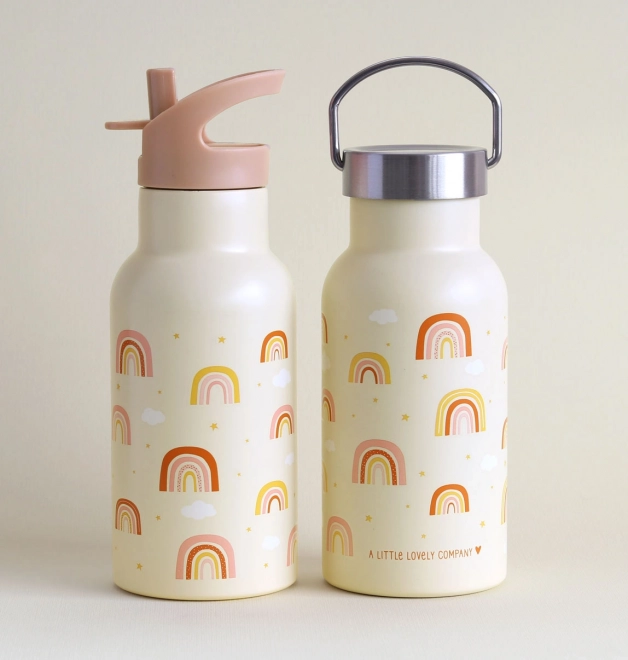 A Little Lovely Company Nerezová lahev na pití 500 ml – Duha