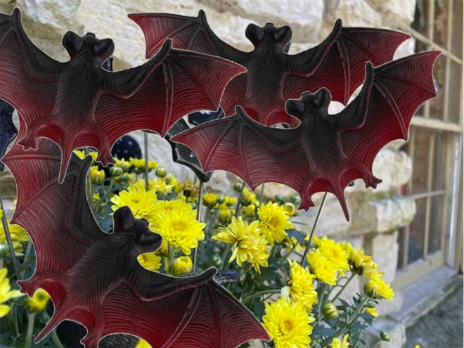 Halloweenská dekorace netopýrů sada