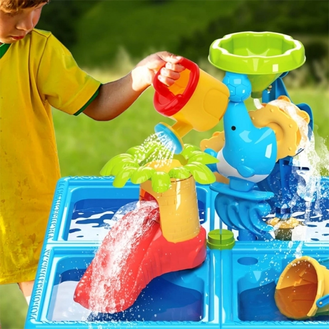 Woopie stolní vodní hračka 2v1 pískoviště s židličkou XL Aquapark