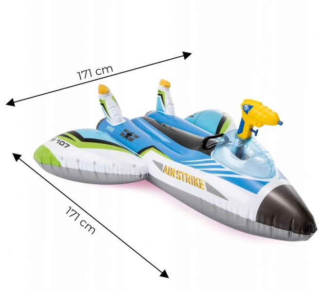 Nafukovací letadlo s vodním dělem, zelené INTEX 57536