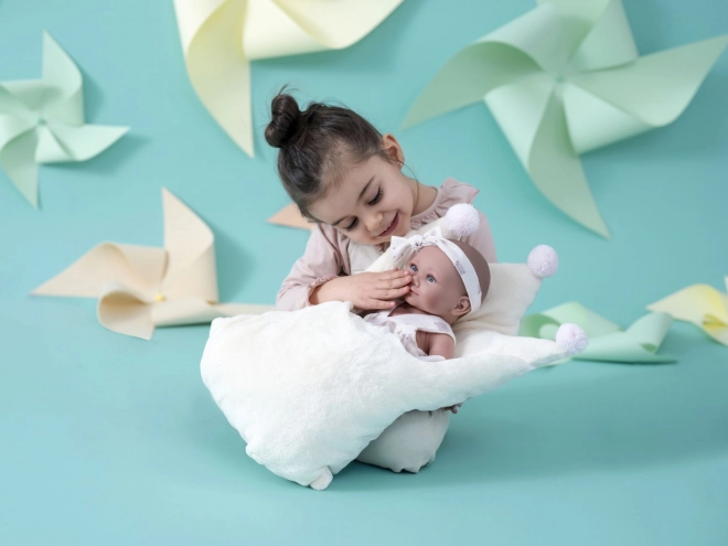Llorens NEW BORN holčička realistická panenka s vinylovým tělem