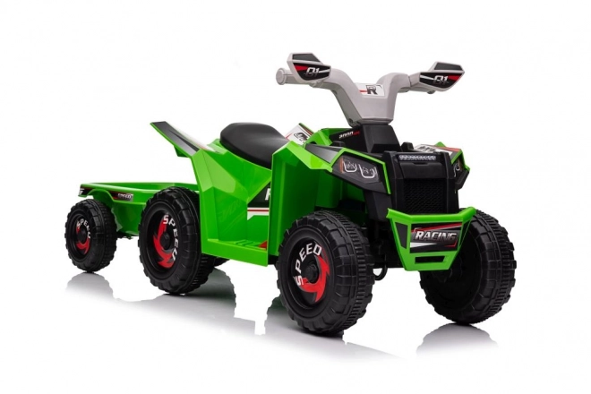 Zelená bateriová čtyřkolka XMX630T s přívěsem