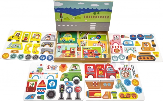 Tooky Toy Magnetická Montessori Skříňka s 80 Dílky