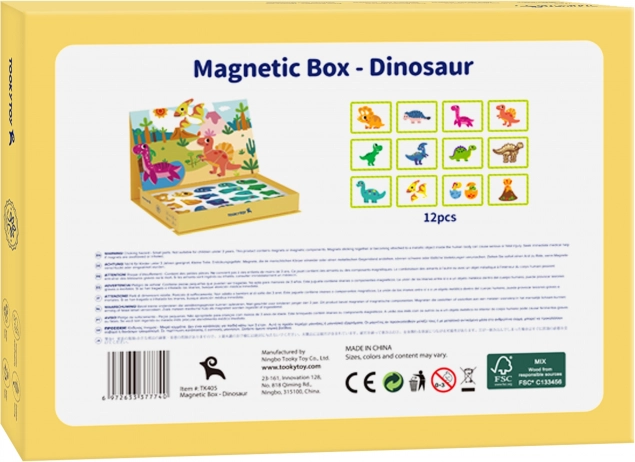 Magnetická skládačka dinosauři od Tooky Toy