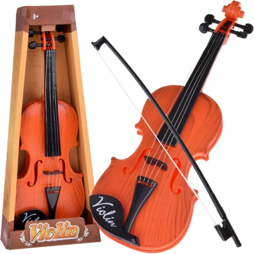 Plastové housle se smyčcem pro děti 42 cm – Žlutá