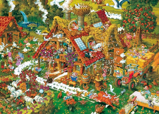 Heye Puzzle Cartoon Classics: Veselá Farma 1000 dílků