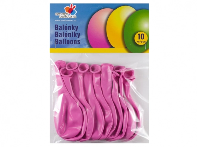 Sada 10 Růžových Nafukovacích Balónků 26cm