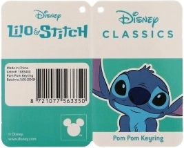 Přívěsek na klíče Stitch s bambulí