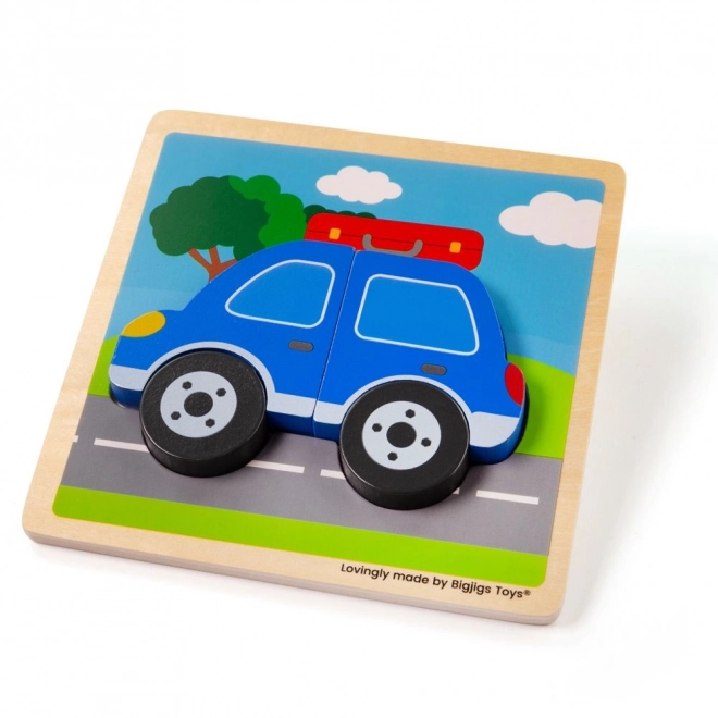 Vkládací puzzle Auto Bigjigs Toys