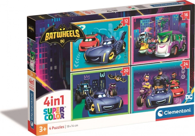 Puzzle Batwheels 4v1 (12, 16, 20, 24 dílků)