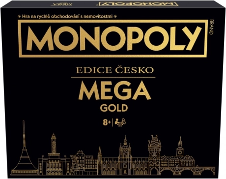 Monopoly mega gold česká republika – luxusní společenská hra