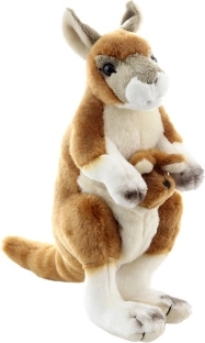 Plyšový klokan s mládětem 23 cm eco-friendly