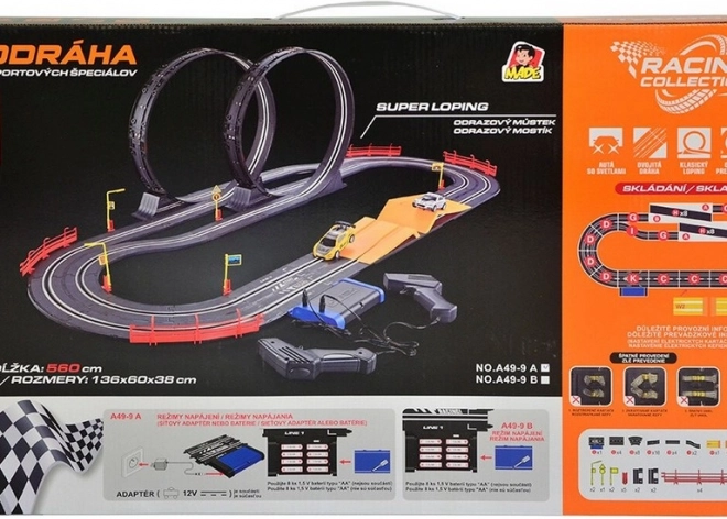 Autodráha Racing Collection 560 cm s lopingy a dvěma auty