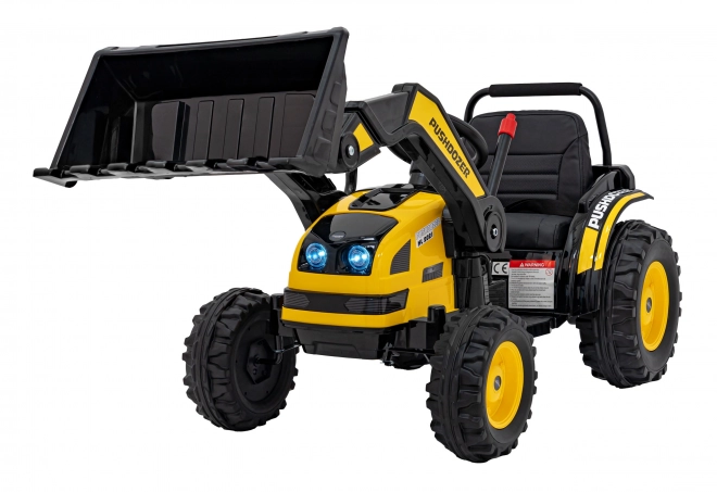 Dětský elektrický traktor s pohyblivou lžící a dálkovým ovládáním