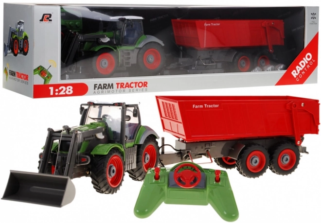 Traktor s dálkovým ovládáním a přívěsem pro děti 3+