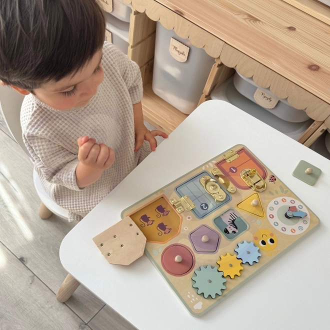 Dřevěná manipulační tabule Tooky Toy