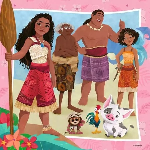Puzzle Vaiana 2, 3x49 dílků