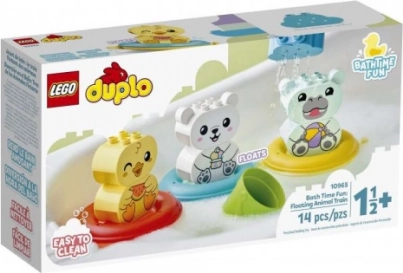 Lego Duplo zábava ve vaně: plovoucí vláček se zvířátky