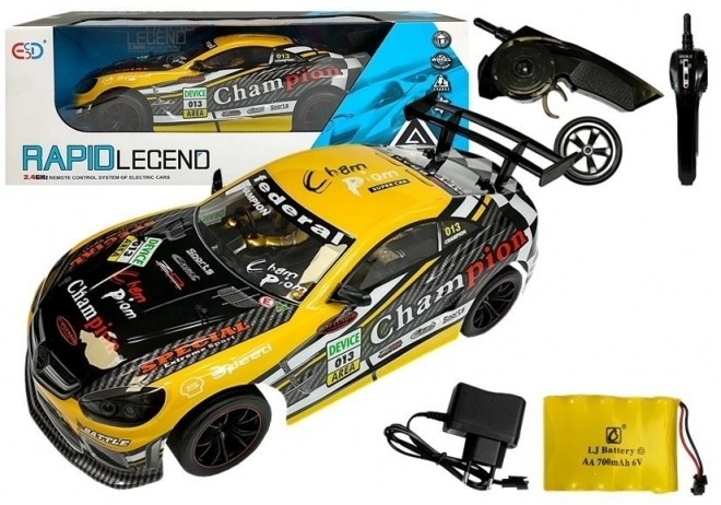 2,4GHz sportovní auto na dálkové ovládání – Žluté