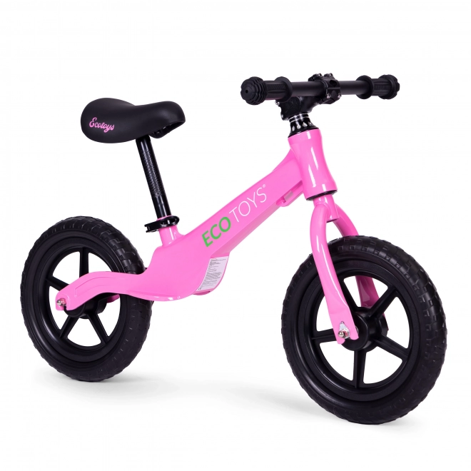 Dětské balanční kolo, odrážedlo, kola EVA ECOTOYS – růžové