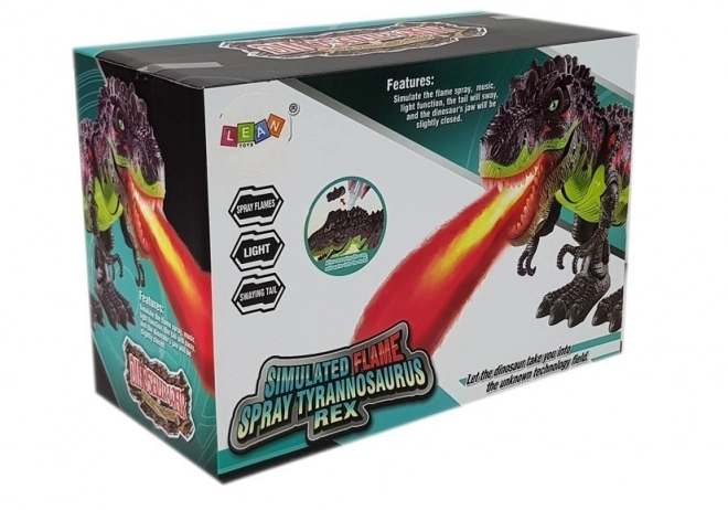 Baterie Dinosaurus kladení vajec Hořící oheň Pára Zelená