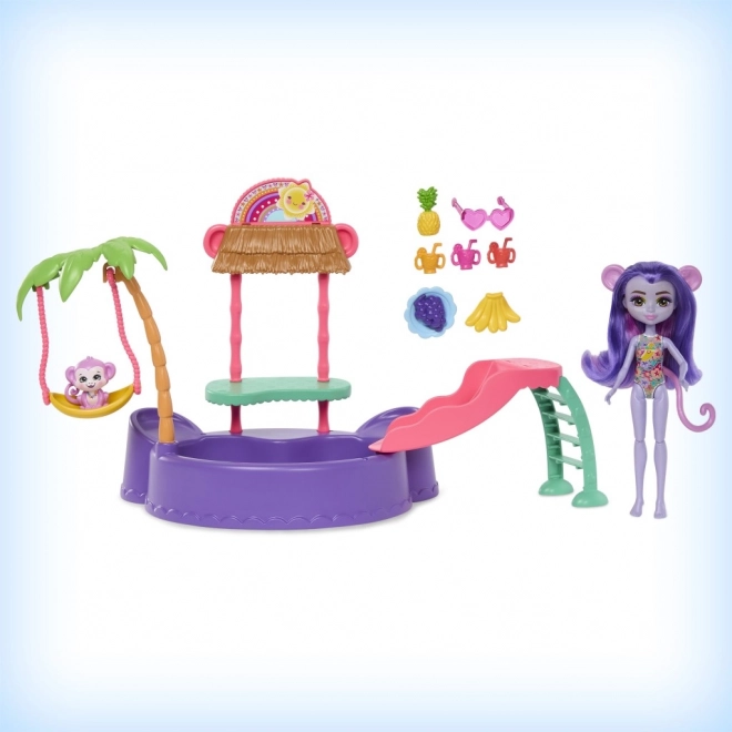 Sada Enchantimals Tropical Pool + panenka Monkey