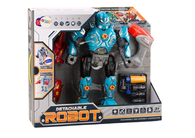 Pohyblivý robot s pohonem z dětské vrtačky